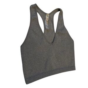 Free People Gray Women's Ribbed Sports Bra size Medium